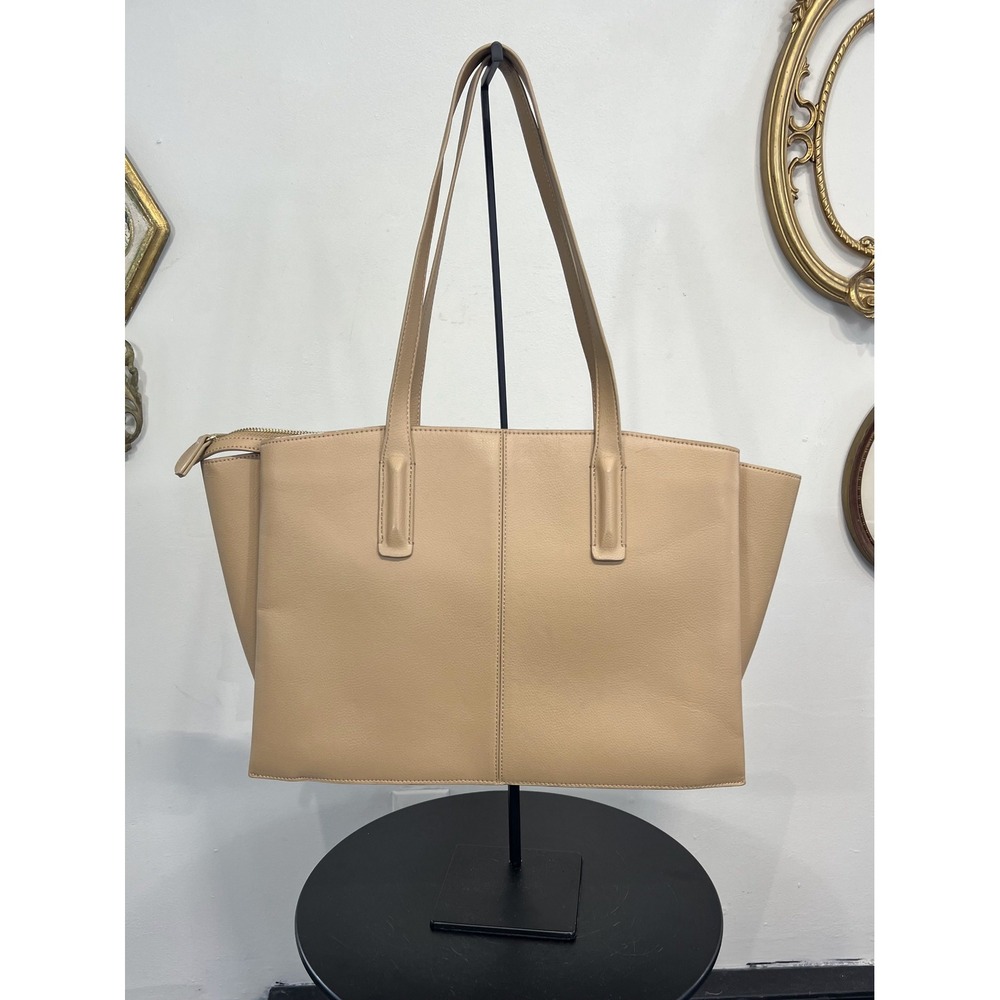 Freja New York Beige Structured Tote Bag